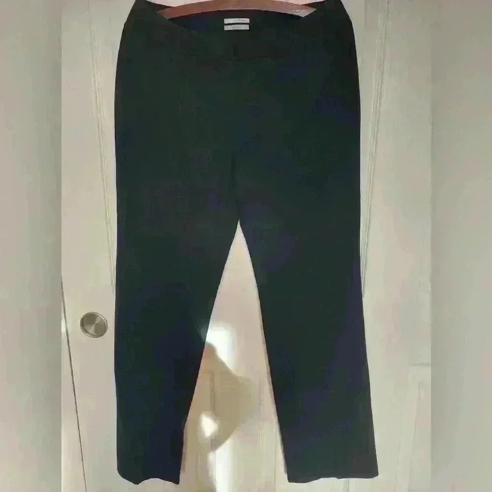 Halogen Pants Womens Black Flat Front Taylor Fit Trouser Comfort Stretch Size 8P